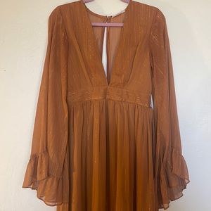 Rust colored maxi dress
